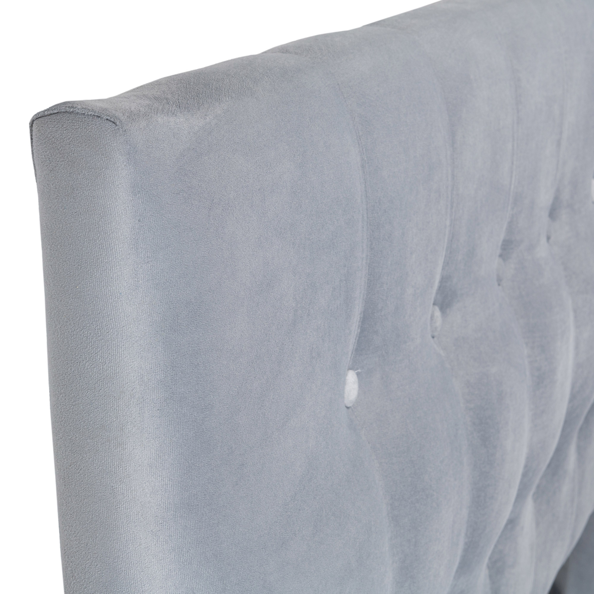 RESPALDO MUEBLES DGB SEVILLA KING FELPA GRIS + PATAS - 2