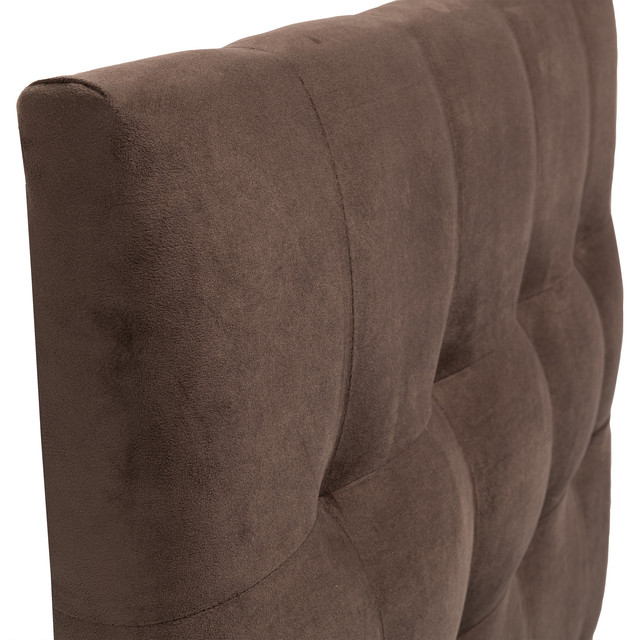 RESPALDO MUEBLES DGB ALICANTE 1 PLAZA FELPA CAFÉ CHOCOLATE + PATAS - 2