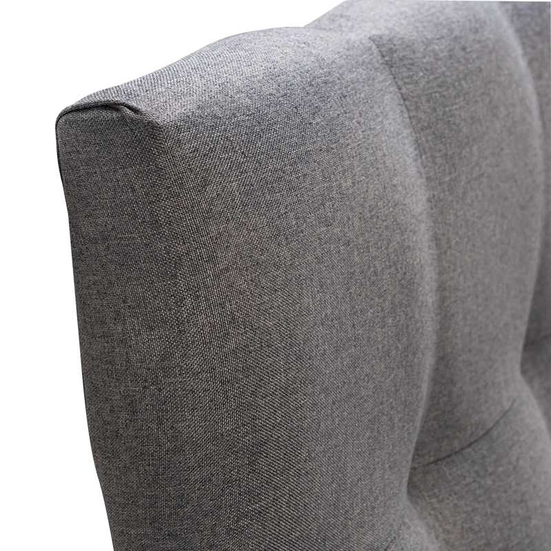 RESPALDO MUEBLES DGB ALICANTE 1.5 PLAZAS TELA GRIS OSCURO + PATAS - 2