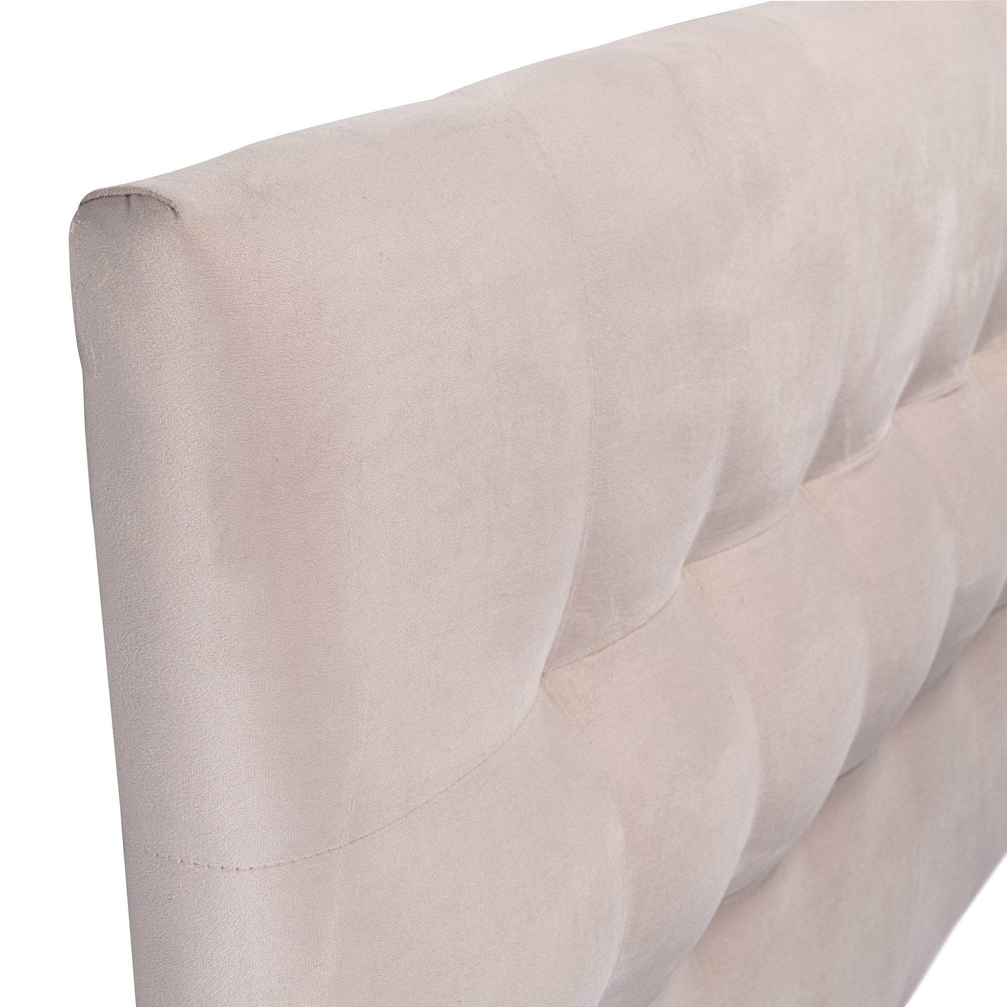 RESPALDO MUEBLES DGB ALICANTE 2 PLAZAS FELPA BEIGE + PATAS - 2
