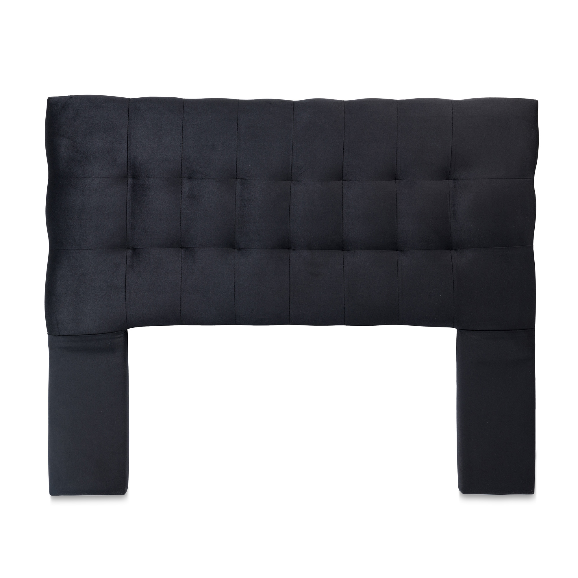 RESPALDO MUEBLES DGB ALICANTE 2 PLAZAS FELPA NEGRO + PATAS - 1