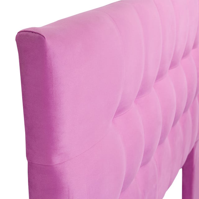 RESPALDO MUEBLES DGB ALICANTE 2 PLAZAS FELPA ROSADO + PATAS - 2