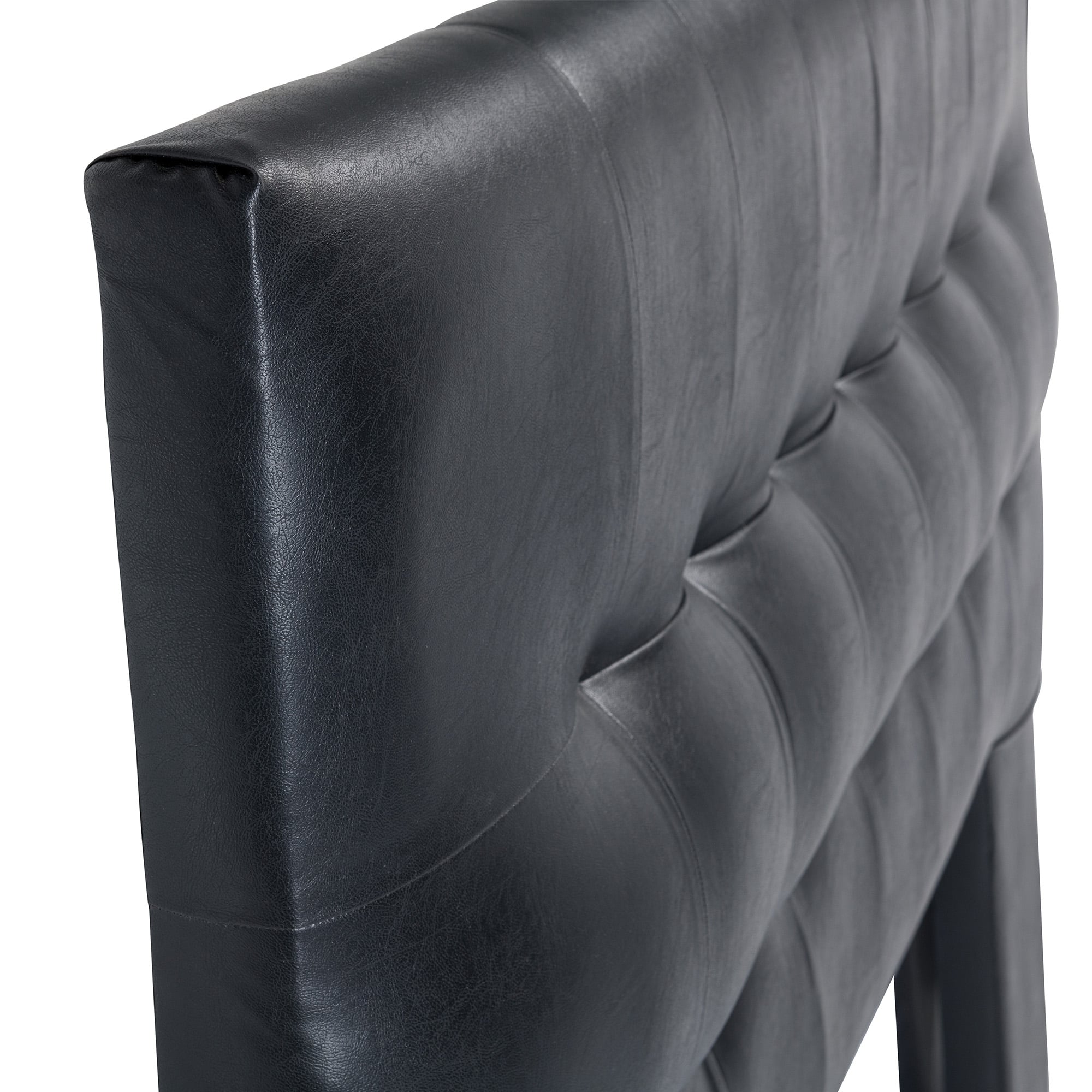 RESPALDO MUEBLES DGB ALICANTE 2 PLAZAS PU NEGRO + PATAS - 2