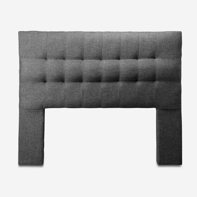 RESPALDO MUEBLES DGB ALICANTE 2 PLAZAS TELA GRIS OSCURO + PATAS - 1