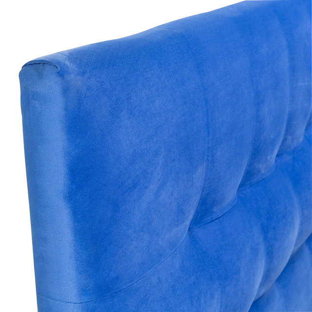 RESPALDO MUEBLES DGB ALICANTE KING FELPA AZUL + PATAS - 2