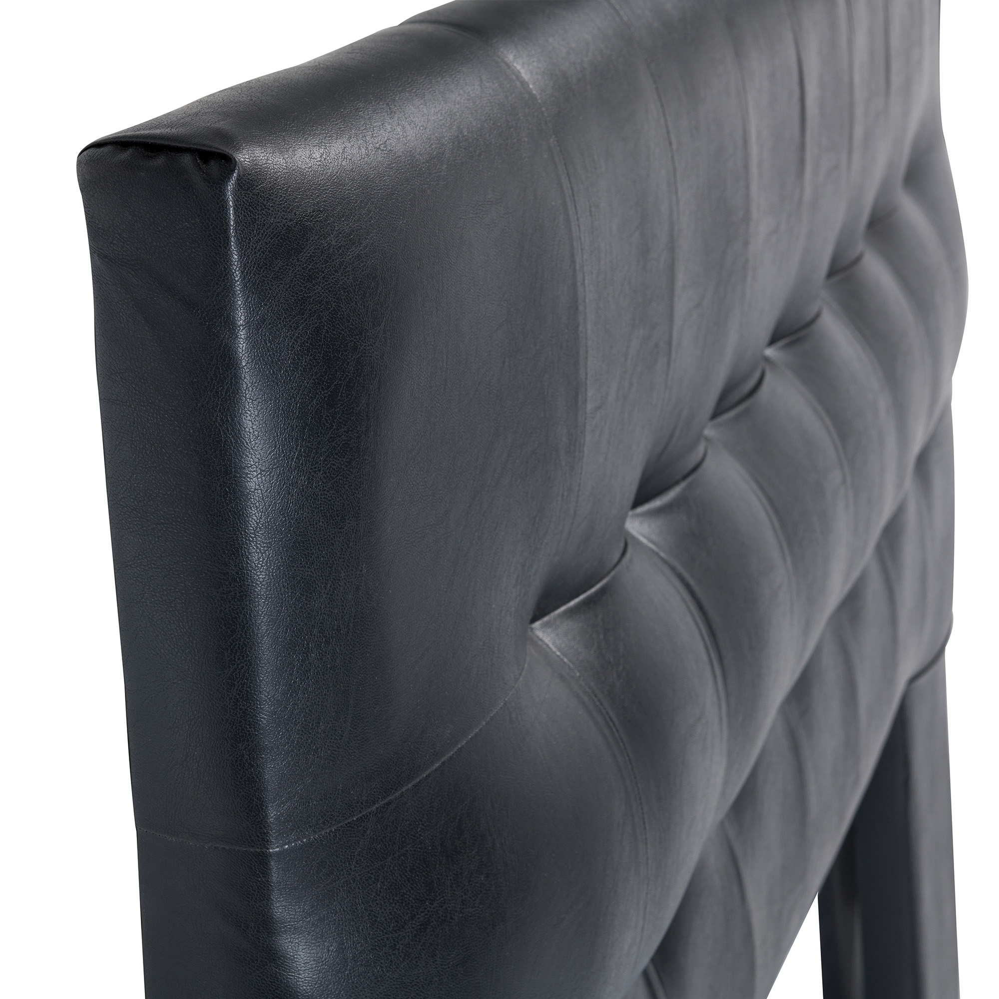 RESPALDO MUEBLES DGB ALICANTE KING PU NEGRO + PATAS - 2