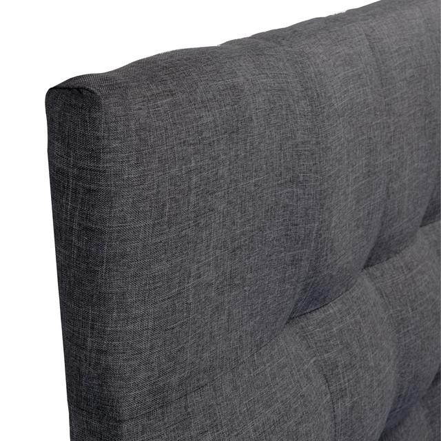 RESPALDO MUEBLES DGB ALICANTE KING TELA GRIS OSCURO + PATAS - 2