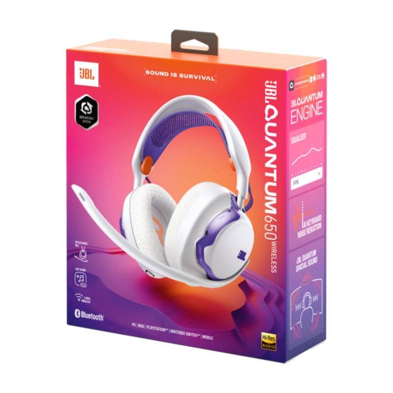 AUDIFONOS BLUETOOTH GAMER JBL QUANTUM 650 BLANCO - 7