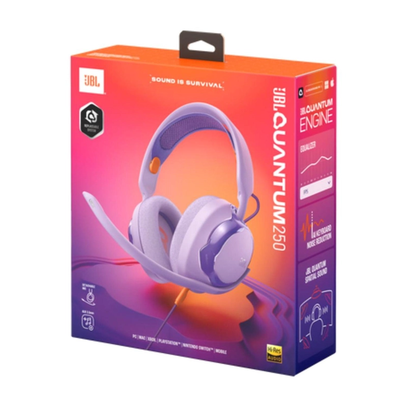 AUDIFONOS GAMER JBL QUANTUM 250 VIOLETA - 9
