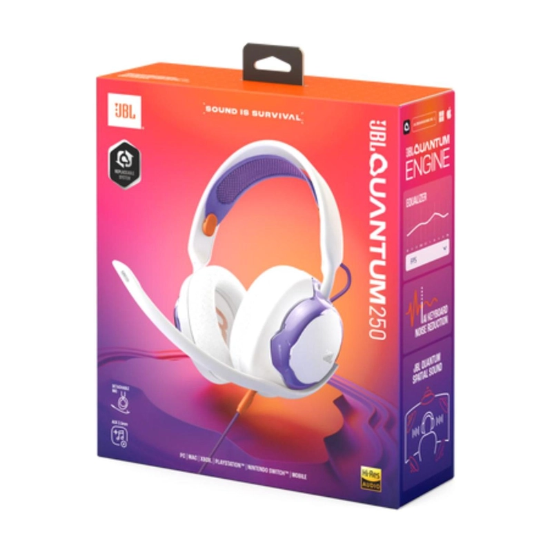 AUDIFONOS GAMER JBL QUANTUM 250 BLANCO - 7