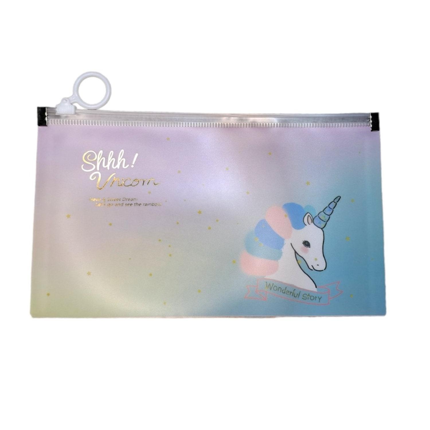 ESTUCHE PORTA MASCARILLAS UNICORNIO NIÑA CON CIERRE - 2