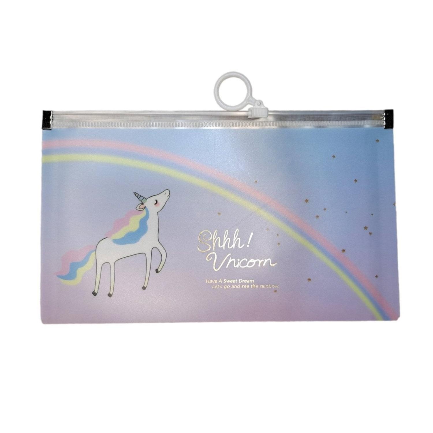 ESTUCHE PORTA MASCARILLAS UNICORNIO NIÑA CON CIERRE - 3