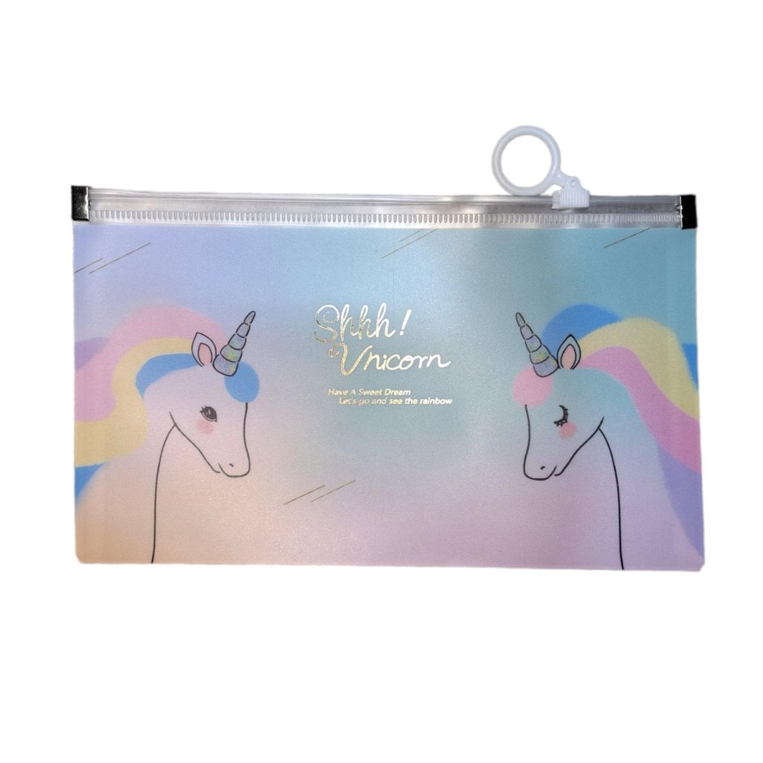 ESTUCHE PORTA MASCARILLAS UNICORNIO NIÑA CON CIERRE - 4