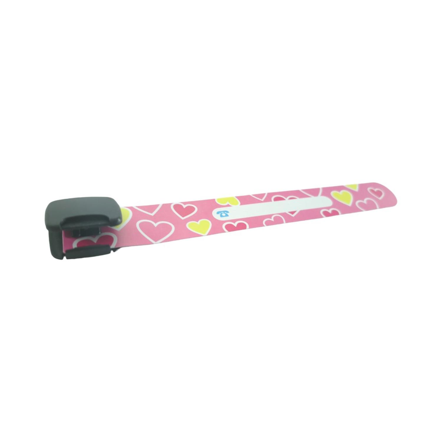 2 PULSERA IDENTIFICACION PARA NIÑOS REUTILIZABLE ID SOS CORAZONES - 2