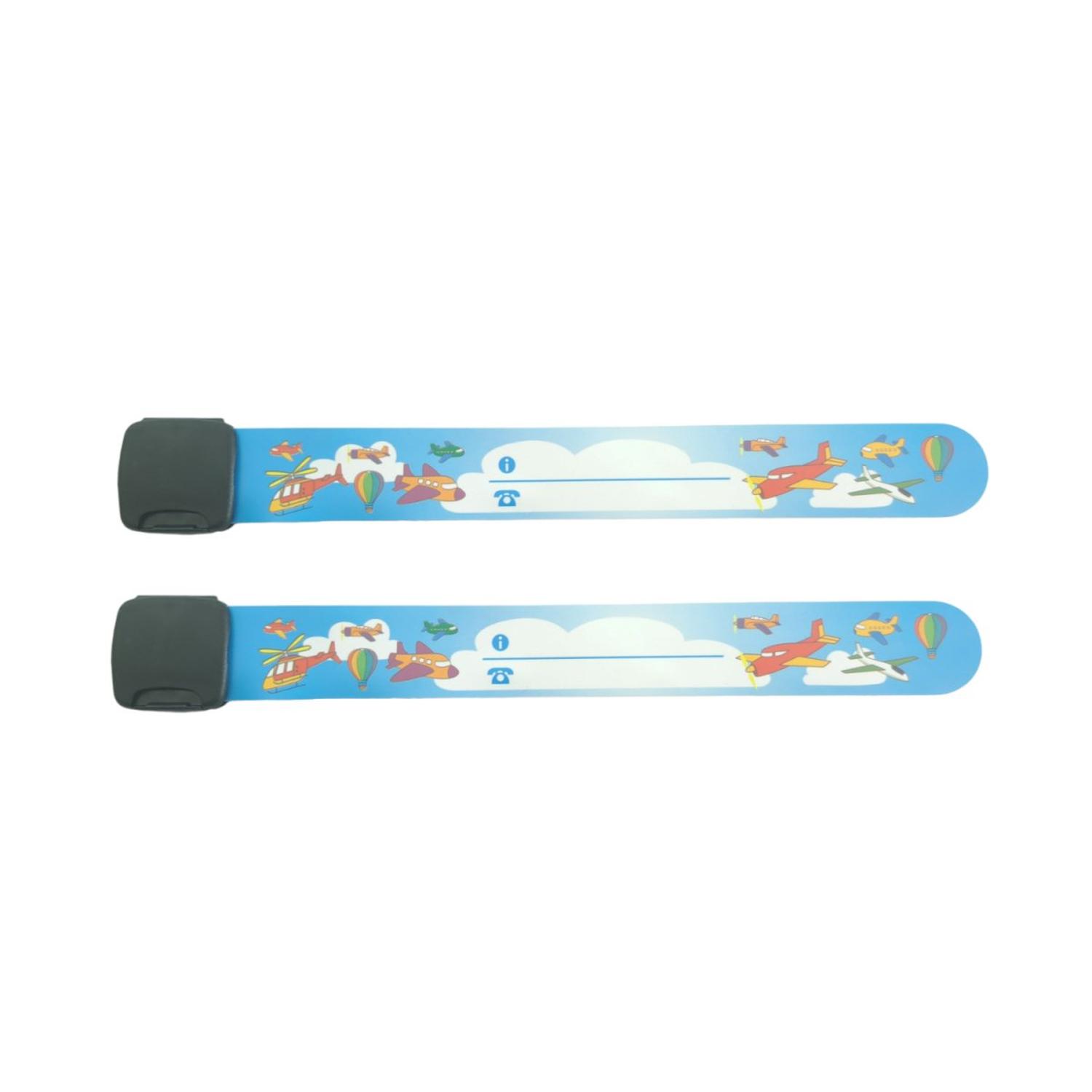 2 PULSERA IDENTIFICACION PARA NIÑOS REUTILIZABLE ID SOS CORAZONES - 5