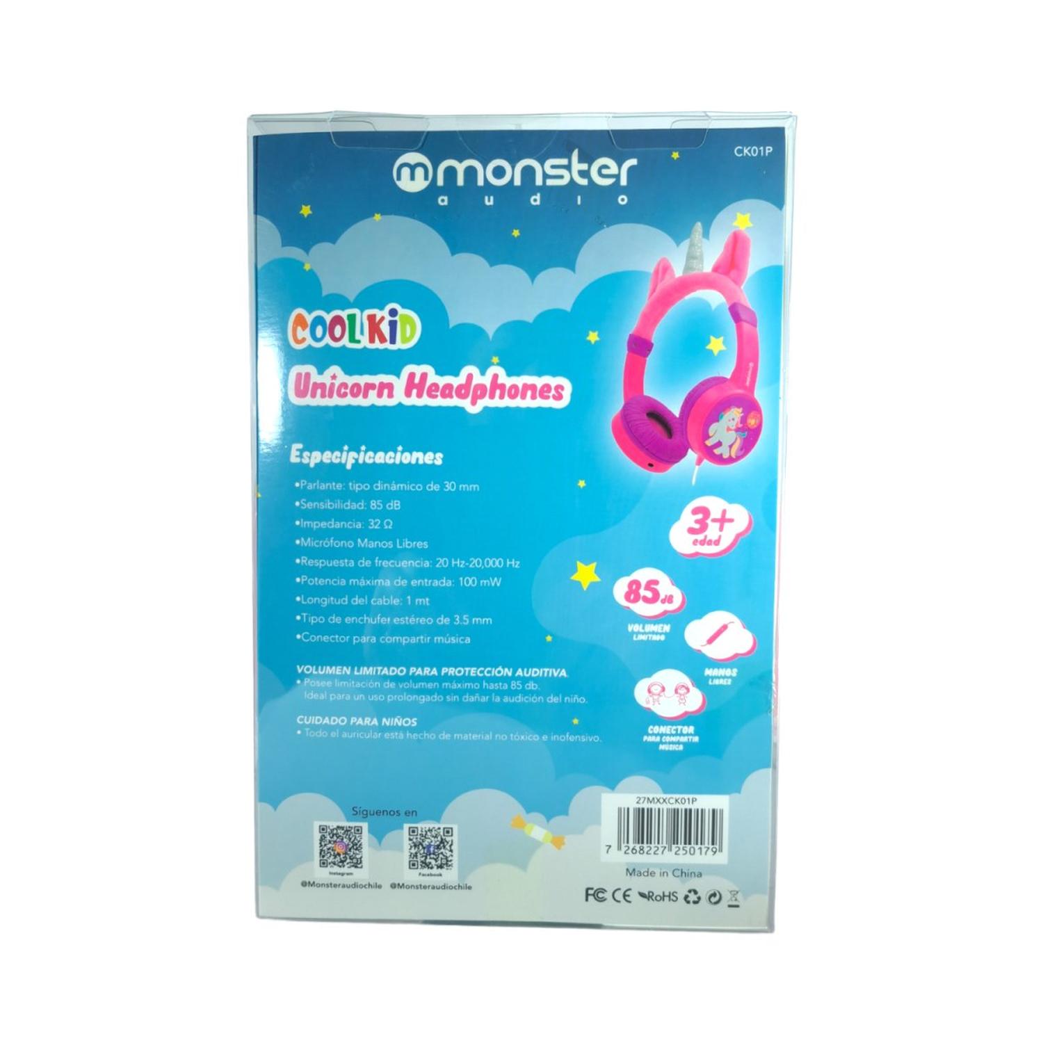 AUDÍFONOS MONSTER UNICORNIO COOL KIDS - 4