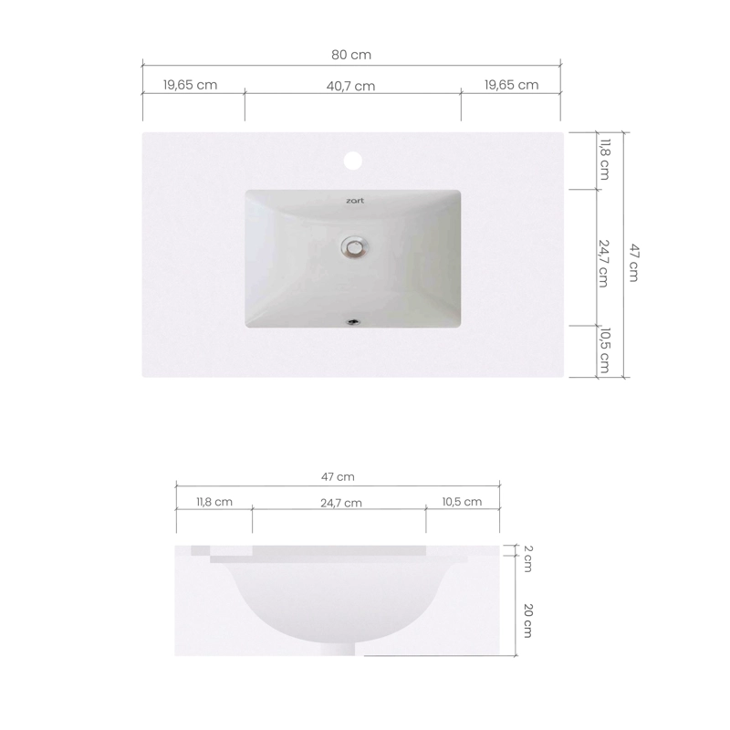 LAVAMANOS CUBIERTA CUBO ZART 80X47 WHITE STORM - 3