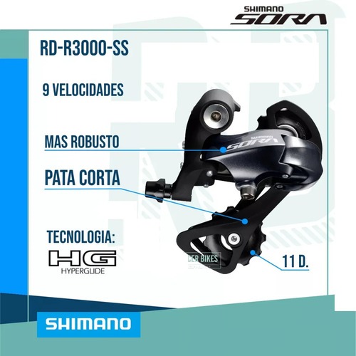 CAMBIO SHIMANO RD R3000 SS SORA 9V - 5