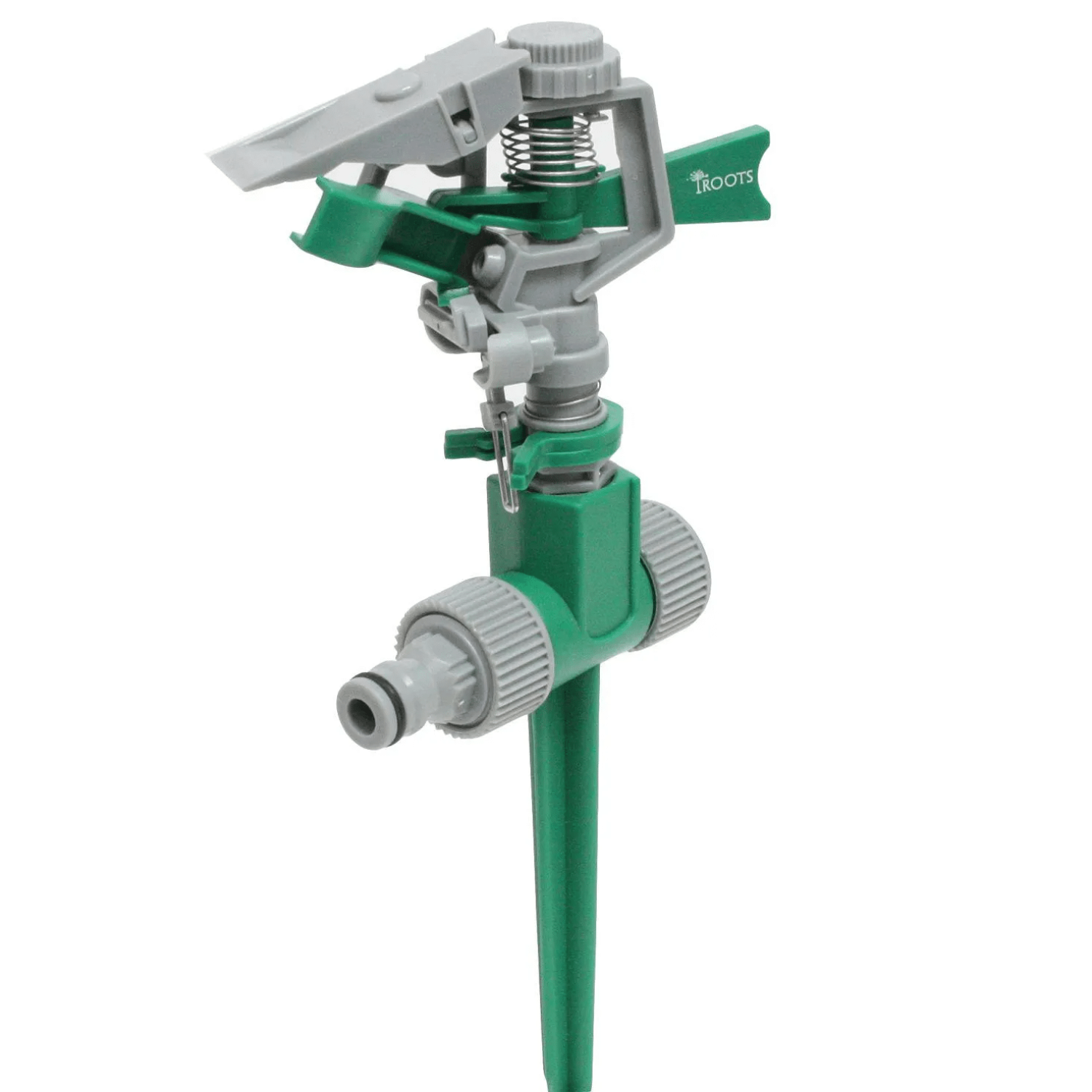 ASPERSOR GREEN ROOTS REGADOR IMPACTO 3/4 1/2 1/4 CON ESTACA ROOTS - 2