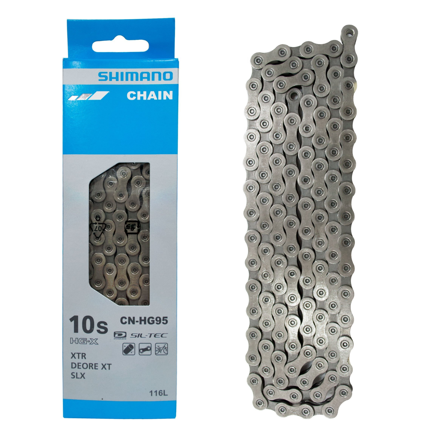 CADENA SHIMANO 10V. CN-HG95 XT ACERO - 1