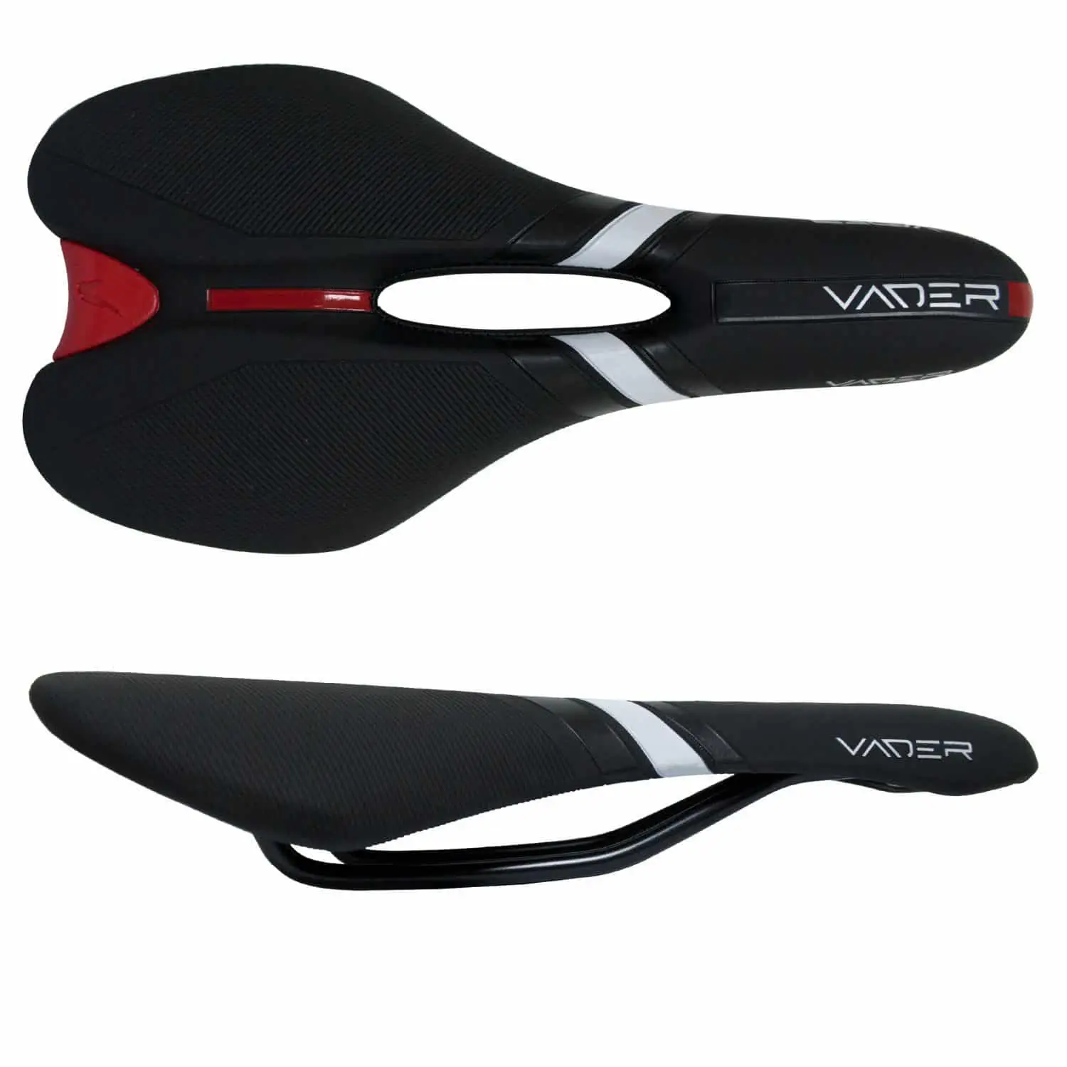SILLIN VADER ADULTO NEGRO ROJO BLANCO PERFORADO SIN CARRO VD - 1