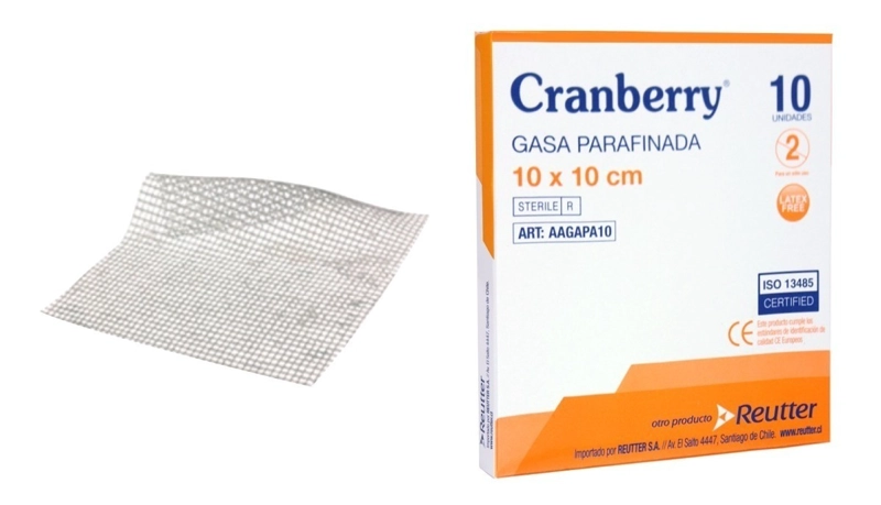 GASA PARAFINADA CRANBERRY 10X10 CM - CAJA 10 UNID. - 1