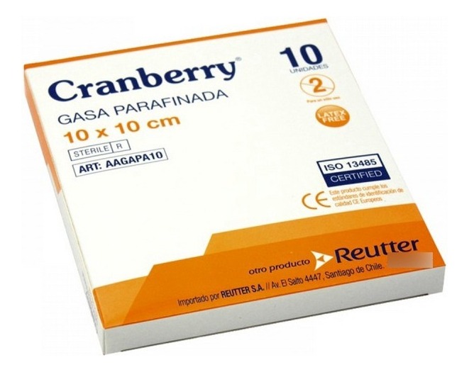 GASA PARAFINADA CRANBERRY 10X10 CM - CAJA 10 UNID. - 2