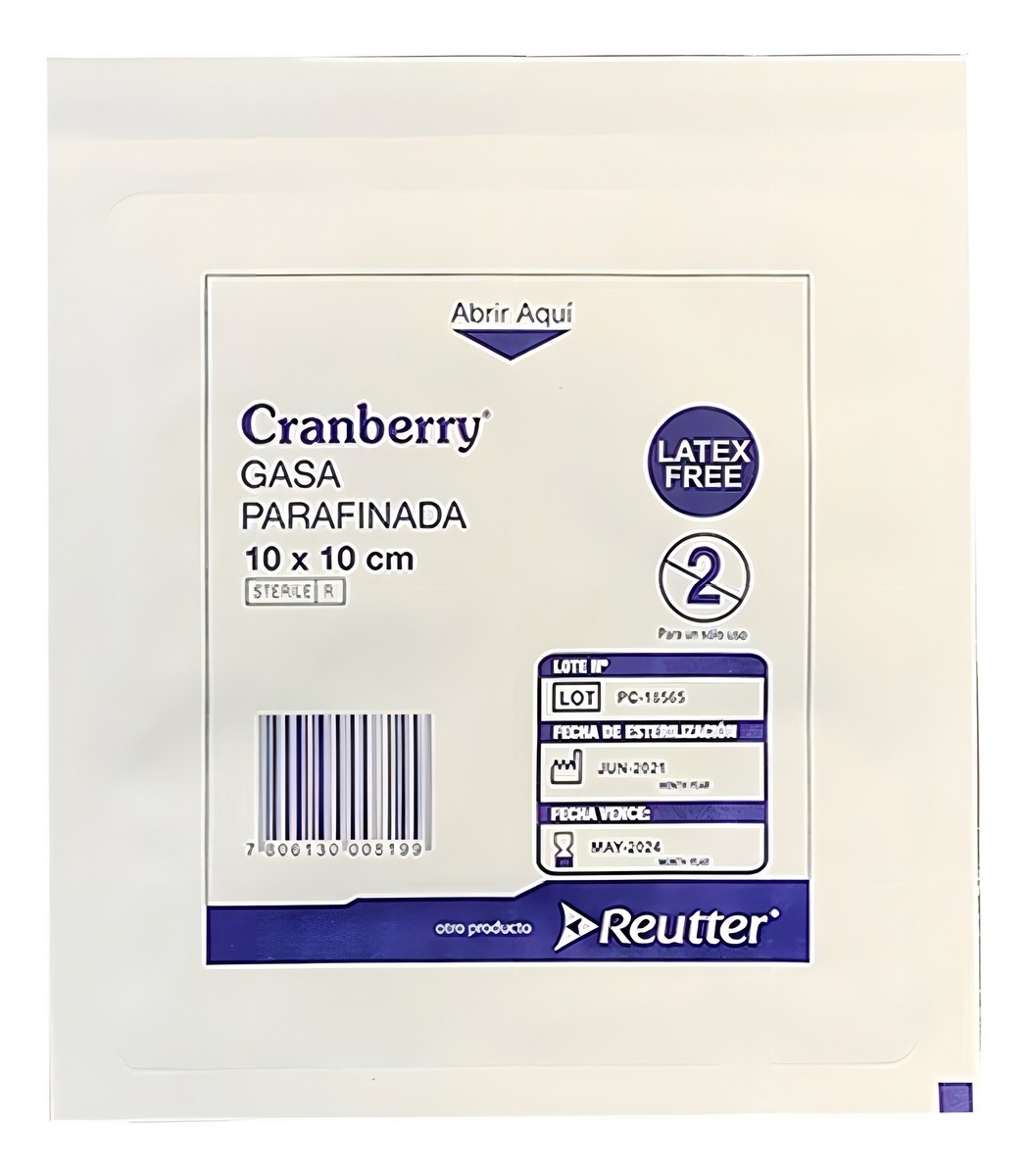 GASA PARAFINADA CRANBERRY 10X10 CM - CAJA 10 UNID. - 4