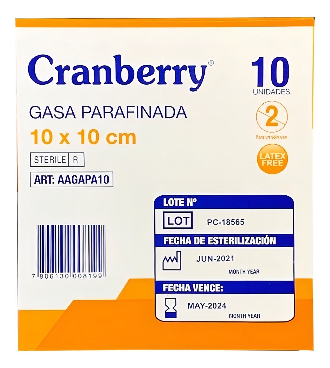 GASA PARAFINADA CRANBERRY 10X10 CM - CAJA 10 UNID. - 5