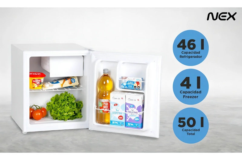FRIGOBAR NEX CR52 BLANCO 50L CON CONGELADOR MANUAL - 5
