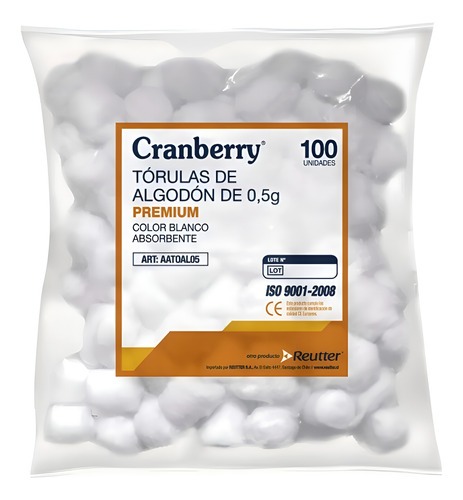 TORULAS ALGODON 0,5 GRS CRANBERRY AATOAL05 100 POMP - 1
