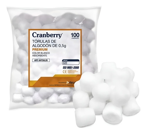 TORULAS ALGODON 0,5 GRS CRANBERRY AATOAL05 100 POMP - 2