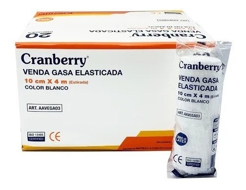 VENDA GASA ELASTICADA BLANCA CRANBERRY 10CM X 4MTS 20 UNDS - 2