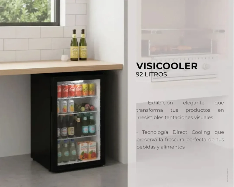 VISICOOLER FRIGOBAR NEX 92 LITROS VIDRIO TEMPLADO 2 CAPAS - 3
