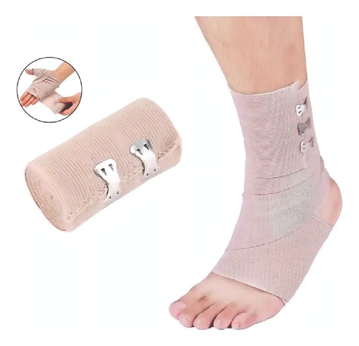 VENDA ELASTICA SUAVE Y RESISTENTE 15CM X 4.5MTRS CRAMBERRY - 4