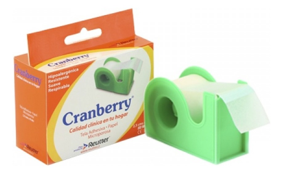 CRANBERRY TELA ADHESIVA PAPEL MICROPOROSA BLANCA 2.5 X 9 MT - 1
