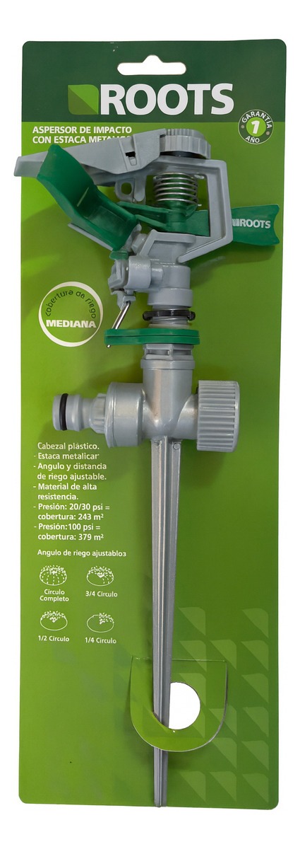 ASPERSOR DE IMPACTO PLASTICA CON ESTACA METALICA ROOTS - 3
