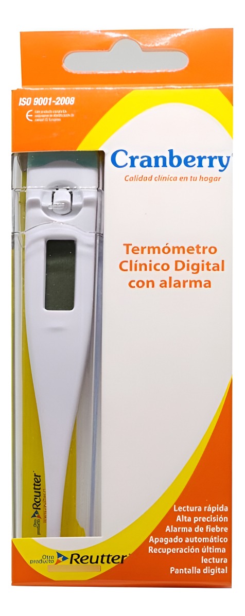 TERMOMETRO DIGITAL CRANBERRY AXILA CON ALARMA - 2
