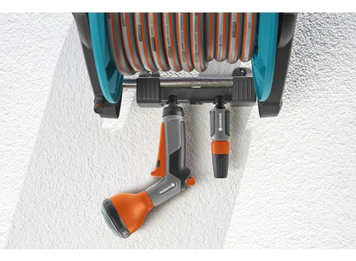 KIT COMPLETO SOPORTE PORTAMANGUERA MURAL RIEGO JARDIN - GARD - 4
