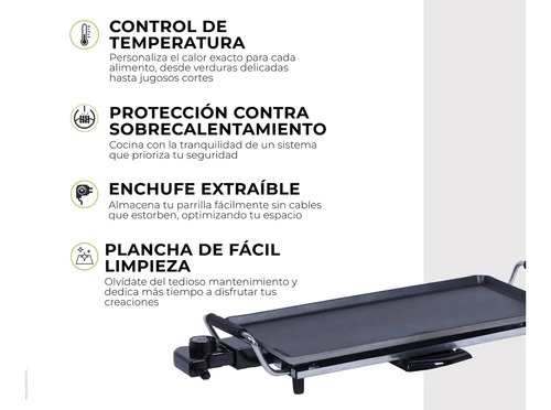 PLANCHA PARRILLAS ELECTRICAS ANTIADHERENTE NEX - 5