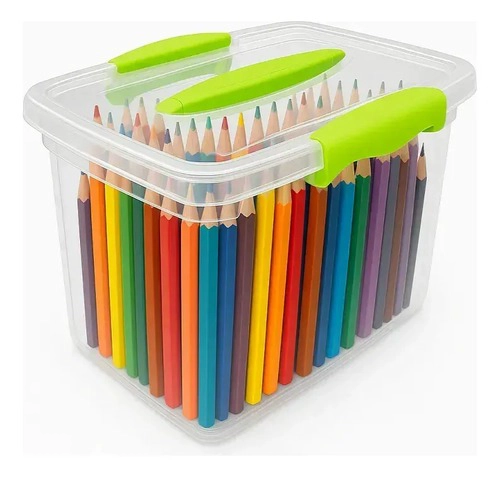 X2 CAJAS ORGANIZADORA 6 LITROS TRANSPARENTE CON TAPA PLATICA - 2