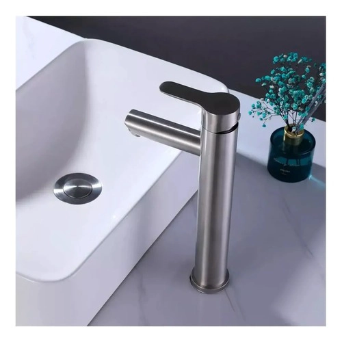 MONOMANDO LAVAMANOS ALTO MODERNO INOXIDABLE TAUMM 31CM - 4