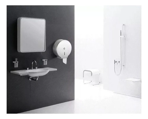 DISPENSADOR PAPEL HIGIE NICO ACERO INOXIDABLE CON LLAVE TAUMM - 4