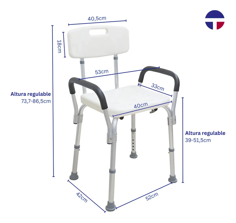 ASIENTO SEGURIDAD REGULABLE CON RESPALDO Y APOYABRAZOS - 3