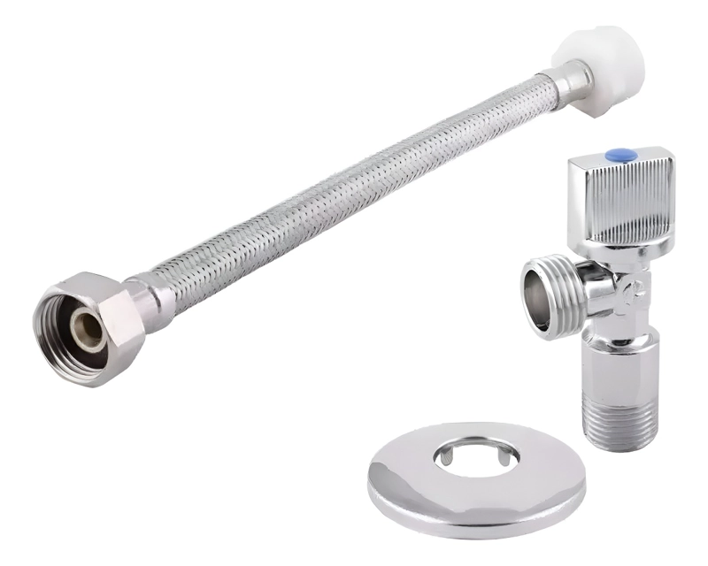 EL KIT FLEXIBLE 35 CM CON LLAVE ANGULAR 1/2 * 15/16 - 1