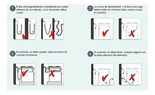 FLEXIBLE GAS 3/8 HI IZQUIERDO X 1/2 HI 100 CMS TAUMM SEC - 7