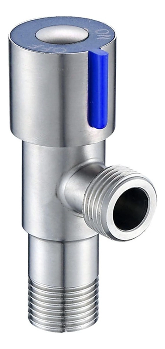 LLAVE ANGULAR HE-HE 1/2 ACERO INOXIDABLE PARA ESTANQUE TAUMM - 1