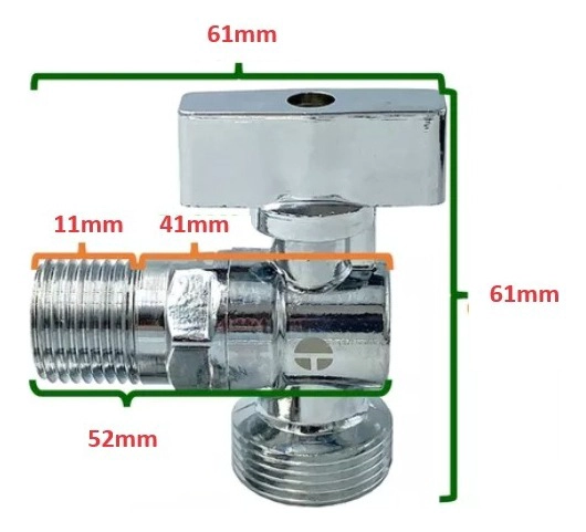 LLAVE ANGULAR LAVADORA LAVADERO TAUMM - 2