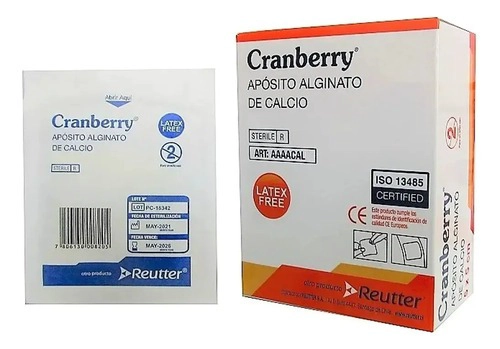 APOSITO ALGINATO DE CALCIO 10X10 CAJA 10 UNDS - CRANBERRY - 2
