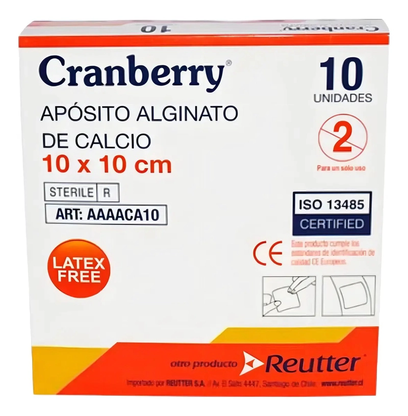 APOSITO ALGINATO DE CALCIO 10X10 CAJA 10 UNDS - CRANBERRY - 3
